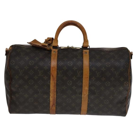LOUIS VUITTON Monogram Keepall Bandouliere 50 Boston Bag M41416 LV Auth 110529 - Picture 13 of 16